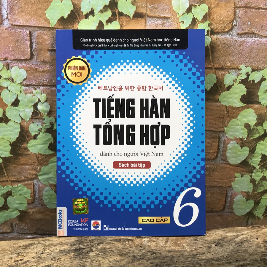 Sách Bài Tập Tiếng Hàn Tổng Hợp Dành Cho Người Việt Nam Cao Cấp 6 Phiên Bản Mới MCKO8592