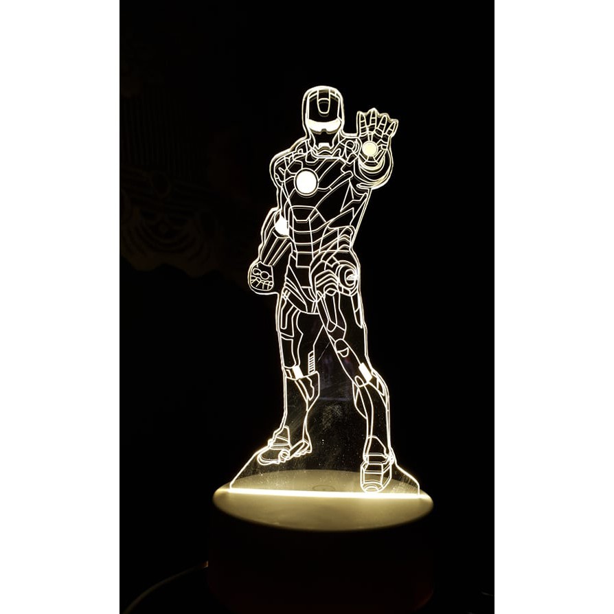 Đèn ngủ 3D IronMan - Thích hợp làm quà tặng sinh nhật, quà tặng bạn trai