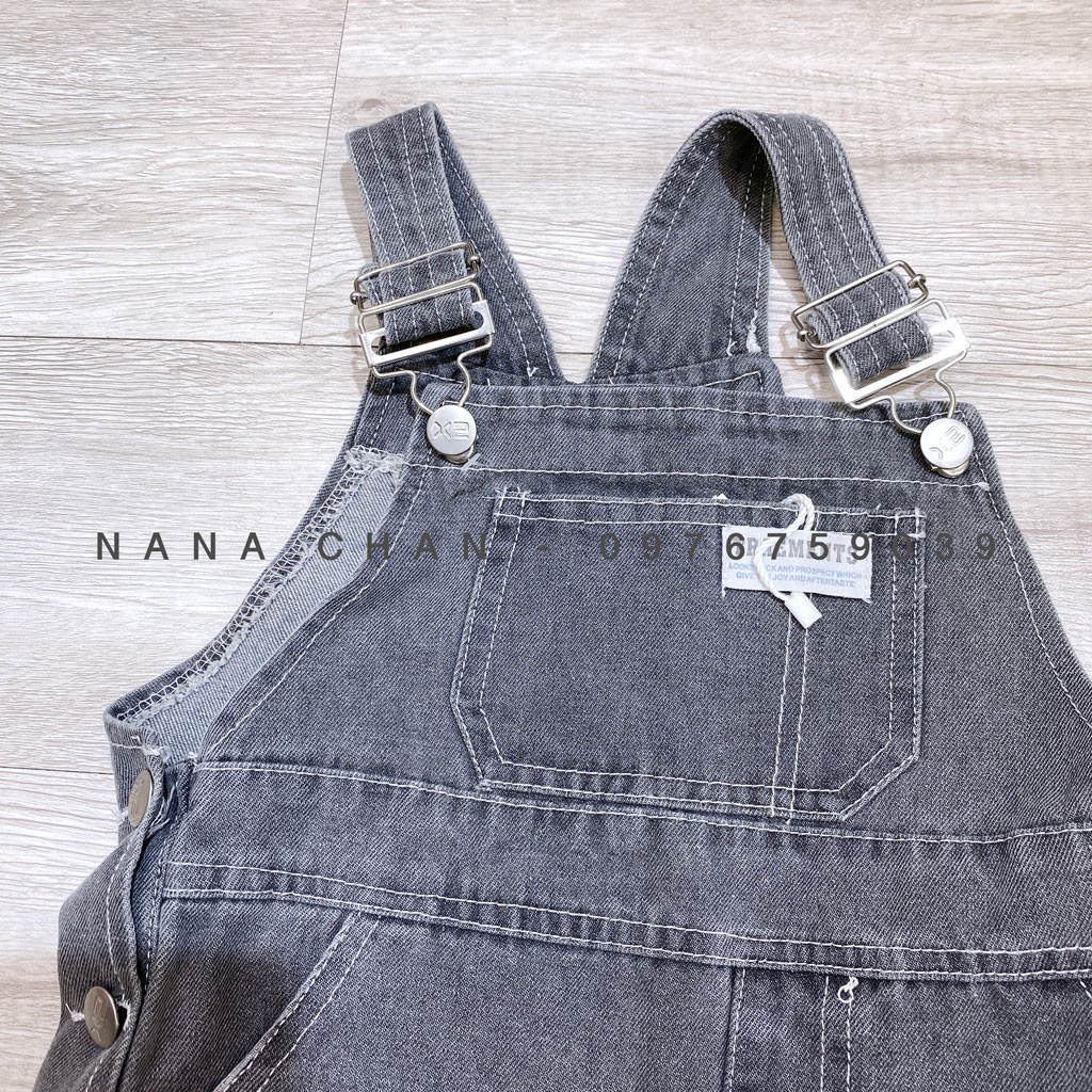 [Q018] Quần yếm jean tem trắng sz 80-130