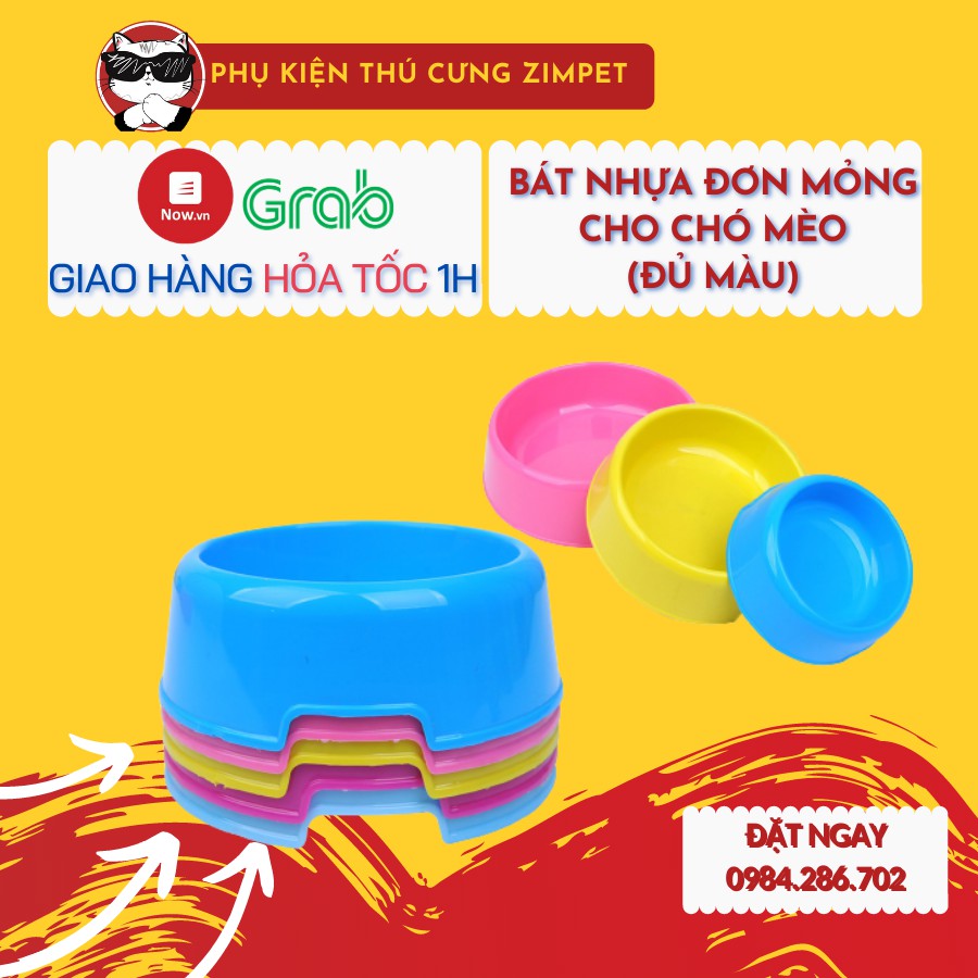 Bát ăn nhựa đơn cho chó mèo - Bát ăn cho chó mèo