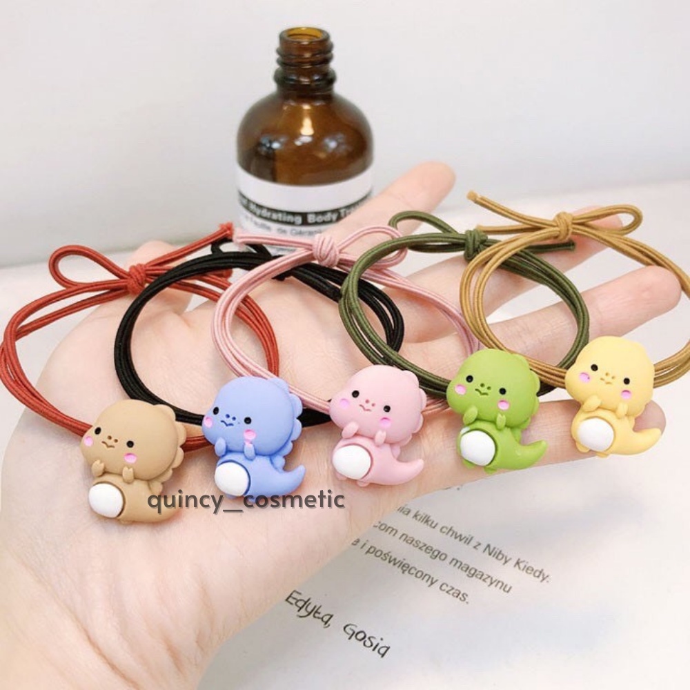 Dây Cột Tóc Co Dãn Hình Khủng Long Đáng Yêu, Dễ Thương Nhiều Màu - QUINCY COSMETIC