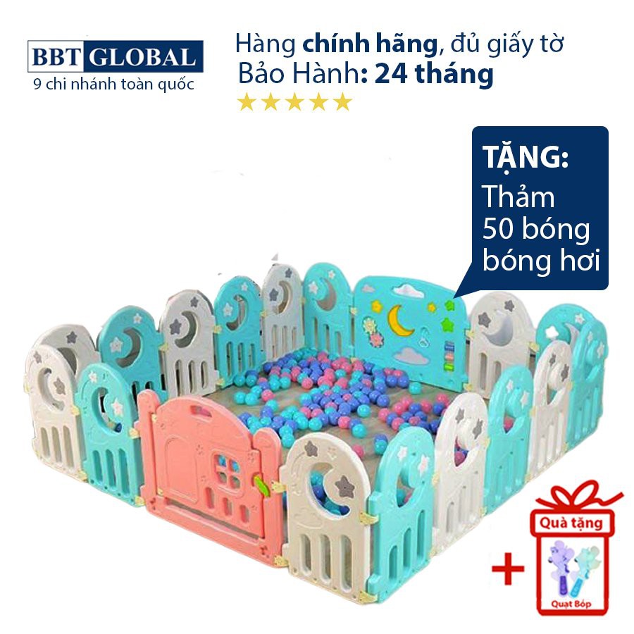 (Free ship Hà Nội, HCM+bảo hành 2 năm) Quây cũi nhựa cho bé BBT Global BR9508