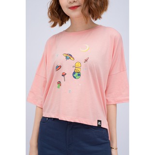  Áo Thun BOO Nữ Oversized Stickers Boo