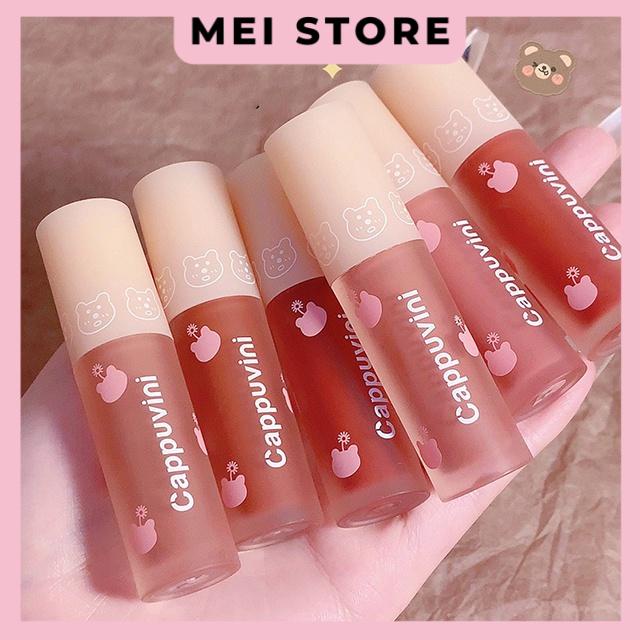 Set Hộp 3 Cây Son Kem Lì Cappuvini Không Phai Màu Phiên Bản Mới 2.8gx3