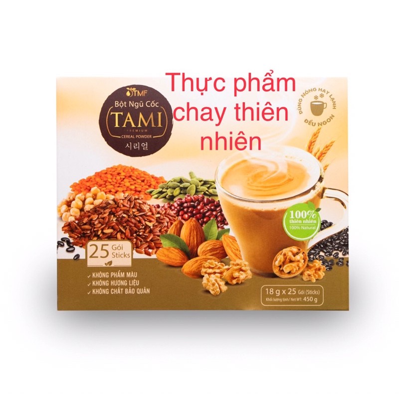 BỘT NGŨ CỐC TAMI HỘP 25gói ,