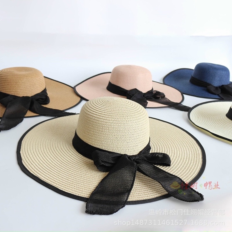 Mũ Cói Đi Biển Vành RộngFREESHIPVành Đại Có Viền Thắt Nơ