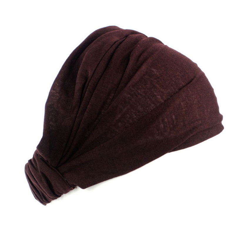 Khăn Quấn Đầu 3 Món Bằng Cotton Màu Trơn Thời Trang Cho Nữ