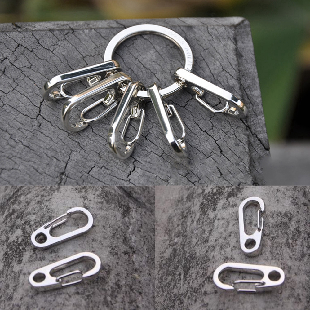 LETTER 2/4pcs Hang Buckle MIni Aluminum Alloy Safety Travel Tools Survival EDC Gear Outdoor Hook D Carabiner