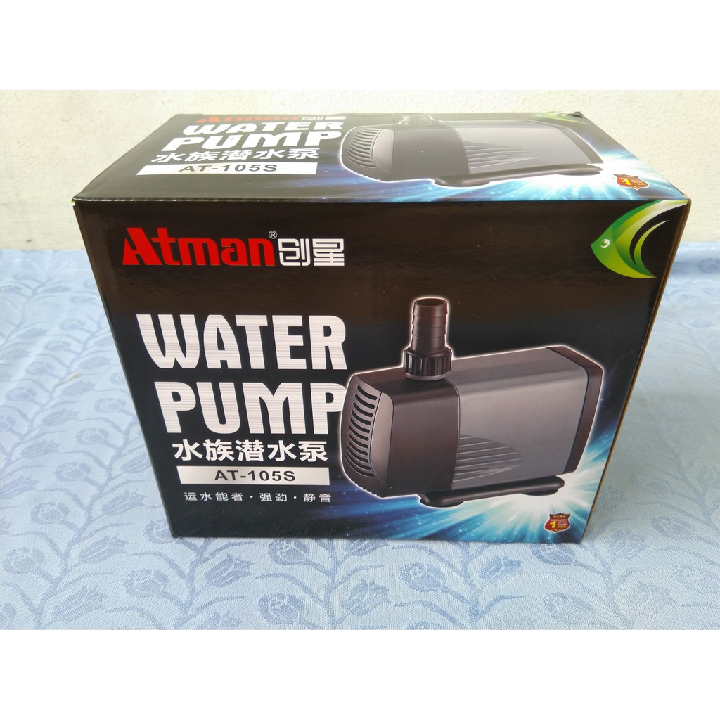 Máy bơm nước Atman 105S, 37W-3000L/hr, dùng cho hồ cá.