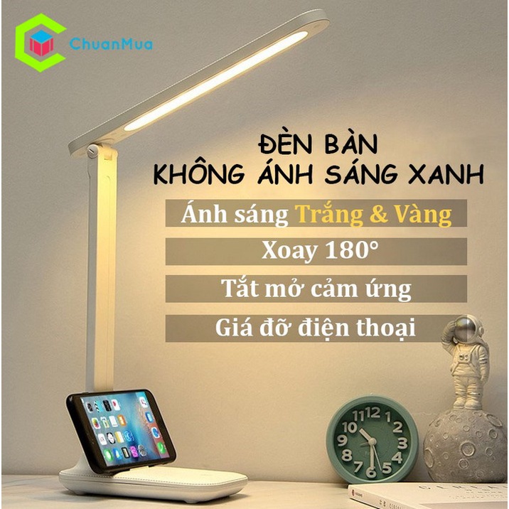 Đèn Bàn Học Sinh Led Đa Năng Gấp Gọn 2 Chiều Xoay 180° ( 3 Chế Độ Cao Cấp, Pin Sạc , Đọc Sách, Chống Cận, Siêu Sáng )