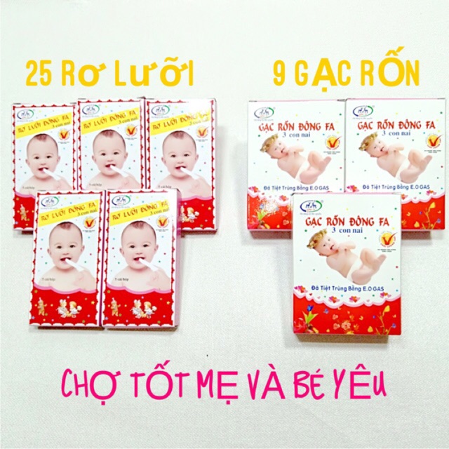 COMBO 3 HỘP BĂNG RỐN+5 HỘP RƠ LƯỠI ĐÔNG FA