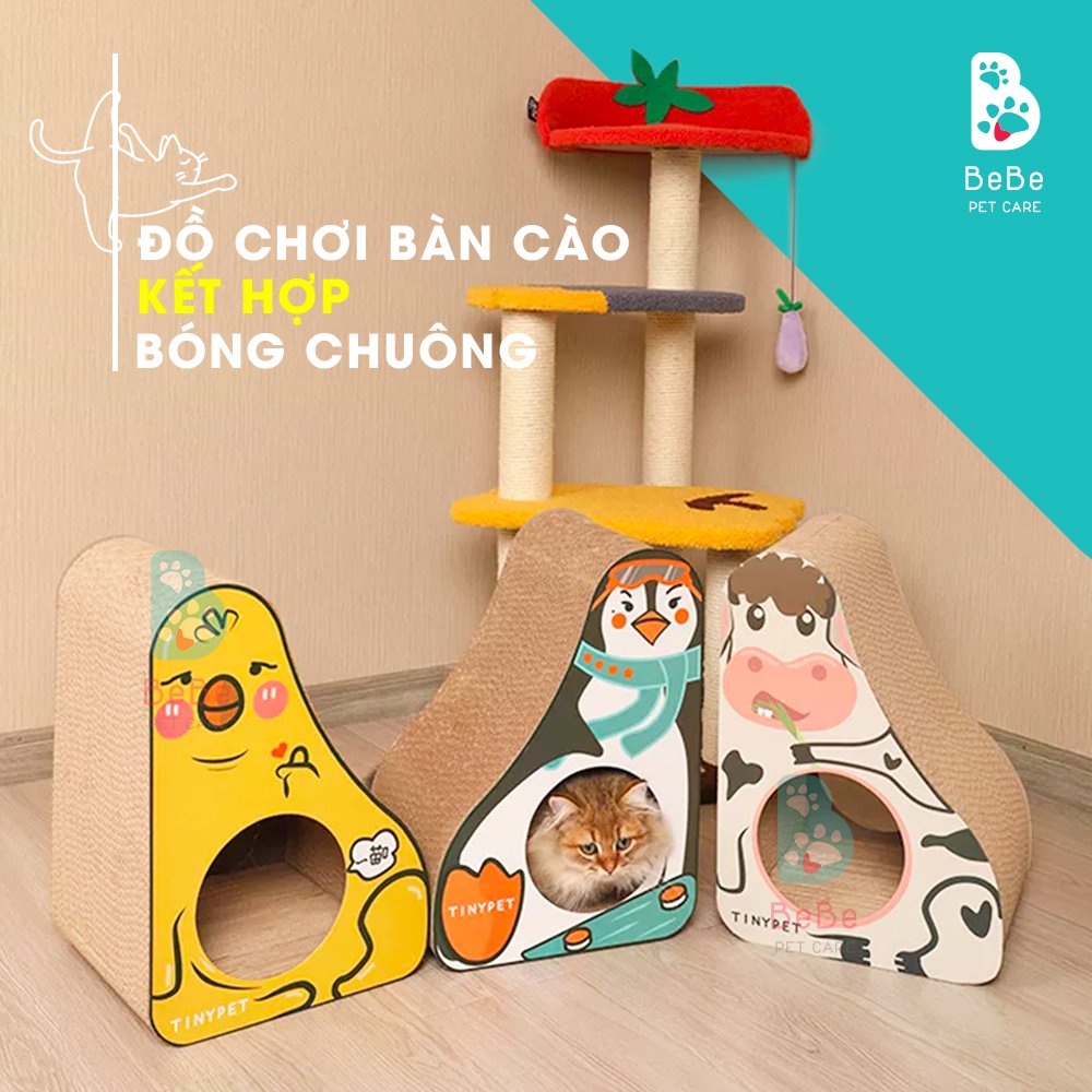 [Siêu Đáng Yêu] Cào Móng Cho Mèo Kết Hợp Bóng Chuông Cực Kỳ Dễ Thương - Đồ Chơi Cho Các Boss Mèo