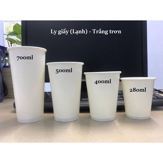 Ly giấy Kleur - Set 50 Ly lạnh 22oz EU 700ml - Trắng