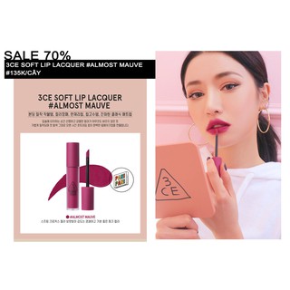 [SẴN-BILL ĐIỆN TỬ]Son kem 3ce Soft Lip Lacquer