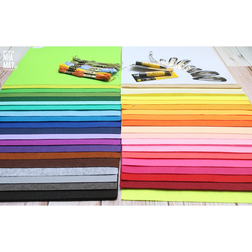 Set vải dạ 40 màu Tiệm tạp hóa nhà may