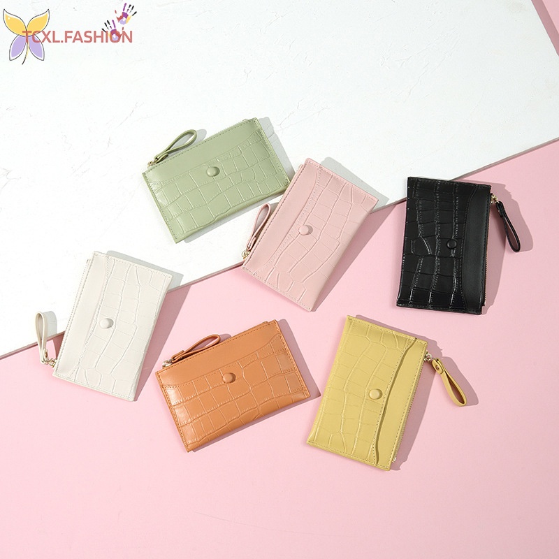 Ví Mini Đựng Tiền Xu / Thẻ Tín Dụng Có Khóa Kéo Cho Nam Nữ