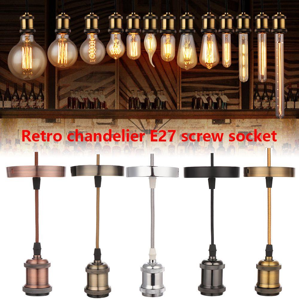 GOGOUP Chuôi Bóng Đèn E27 Bằng Nhôm Hình Vỏ Sò Phong Cách Cổ Điển Độc Đáo Trang Trí Nhà