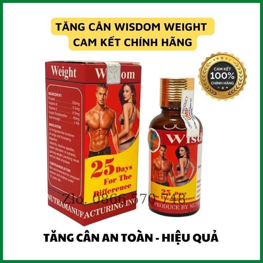 Tăng cân wisdom weight, vitamin tăng cân hỗ trợ tăng cân giúp ăn ngon hơn, hấp thụ tối đa các dưỡng chất