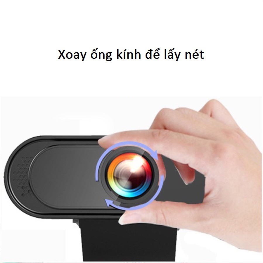 Webcam máy tính laptop có mic 1080p full box rõ nét để quay video stream học zoom siêu bền