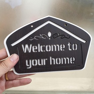 Bảng Gỗ Welcome ( mời vào )  Bàng gỗ DIY - Bảng khắc theo yêu cầu