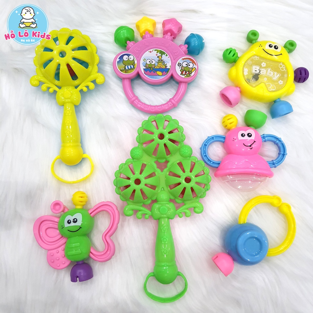 Bộ xúc xắc cho bé 7 món đồ chơi lục lạc vui nhộn Hồ Lô Kids