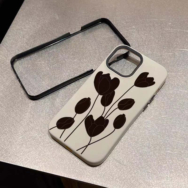 Silicon Ốp Điện Thoại tpu silicon Mềm Chống Sốc Hình Hoa tulip Cho iphone 15 14 13 12 11 pro promax 6 6s 7 8 plus x xr xsmax se