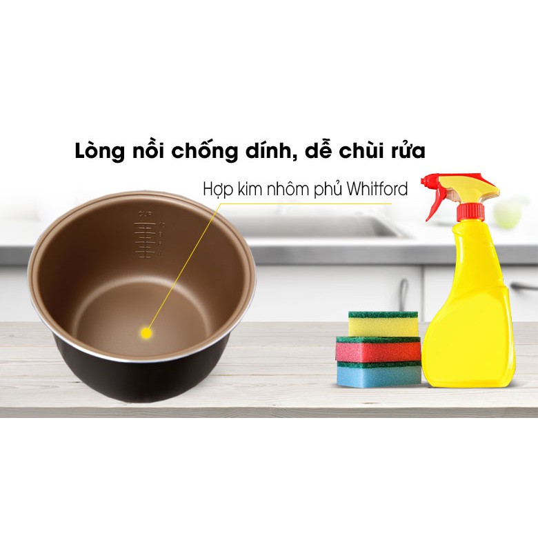 Nồi cơm nắp gài Sunhouse Mama 1.8 lít SHD8652G - hàng trưng bày