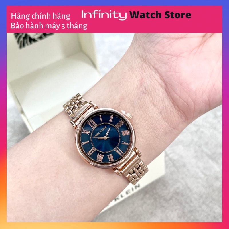 Đồng hồ nữ ANNE KLEIN dây rose gold sang trọng model AK/2158NVRG