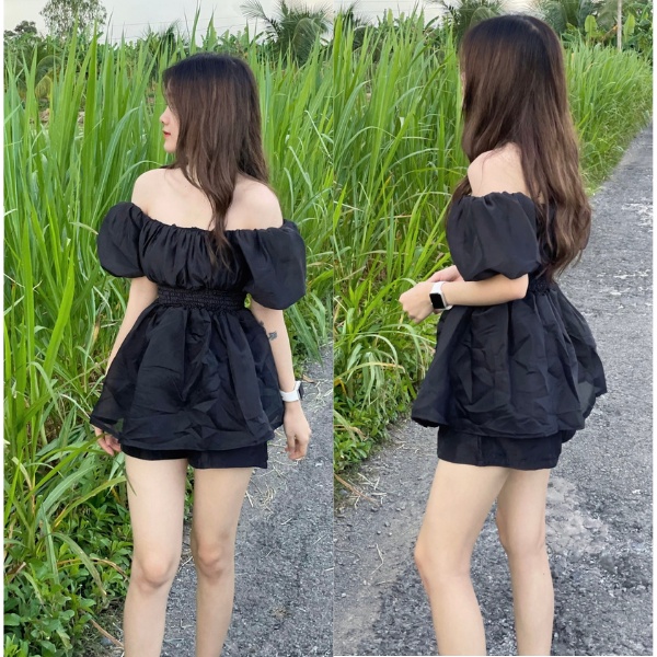 Váy ulzzang tiểu thư babydoll kèm quần cao cấp  PLS38