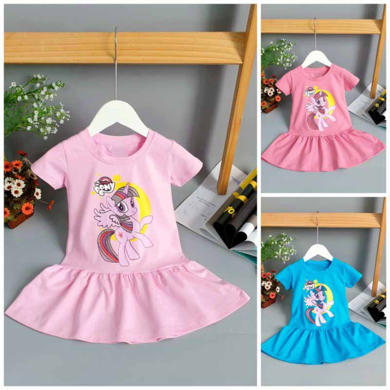 [HOT] VÁY ĐUÔI CÁ XÒE IN HÌNH NGỰA PONY CHẤT COTTON MỀM MÁT SIÊU ĐÁNG YÊU CHO BÉ 8-25KG. VIDEO THẬT. XƯỞNG MAY BIBO