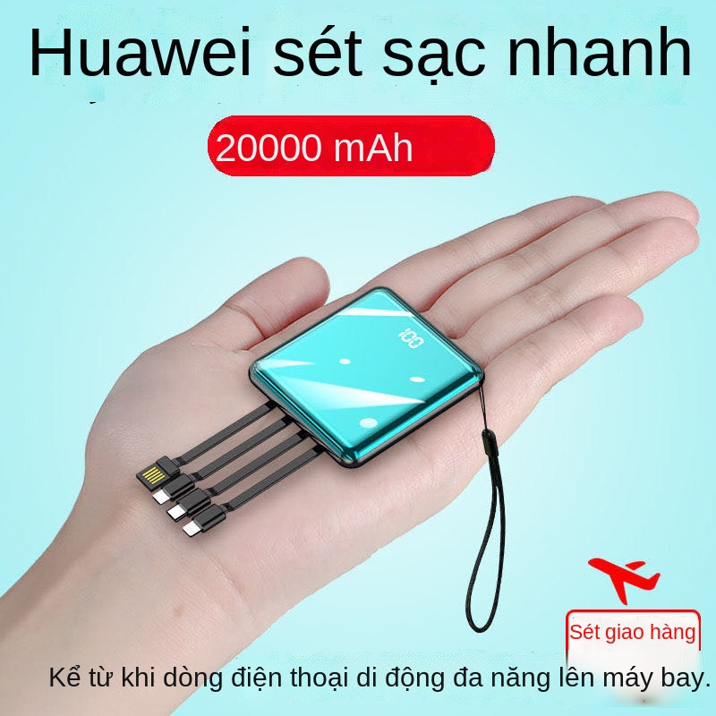 ✱Pin sạc dự phòng 20000MAH/60000MAH- nhanh 18W-nhỏ gọn di động-đi kèm với dây cáp tiện dụng