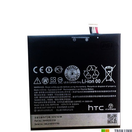 Pin HTC Desire 820, Desire 826 dung lượng 2600mA xịn bảo hành 6 tháng