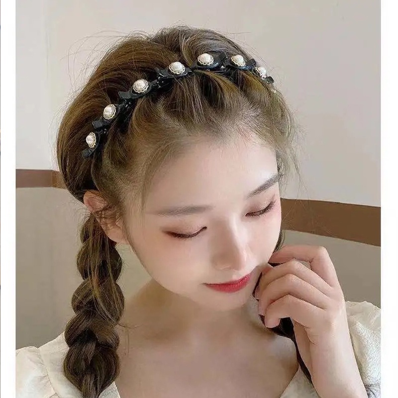 Băng đô nhiều lớp đính đá phong cách Retro đơn giản thời trang