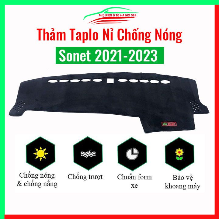 Thảm taplo xe ô tô Sonet 2021-2023 chống nắng nóng làm mát xe mở rộng tầm nhìn