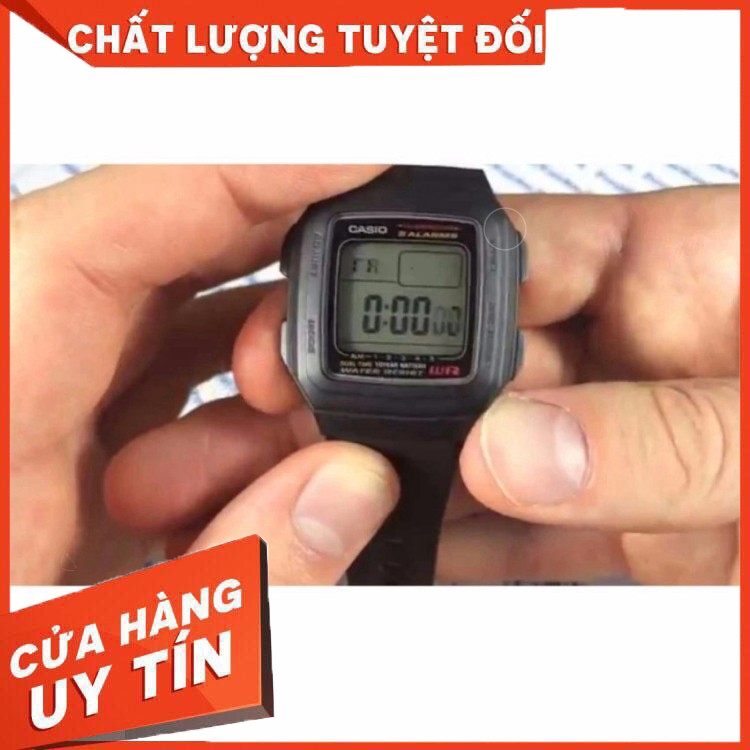 HÀNG NHẬP KHẨU -  Đồng hồ nam dây nhựa huyền thoại Casio chính hãng Anh Khuê F-201WA-1ADF - Hàng Nhập Khẩu