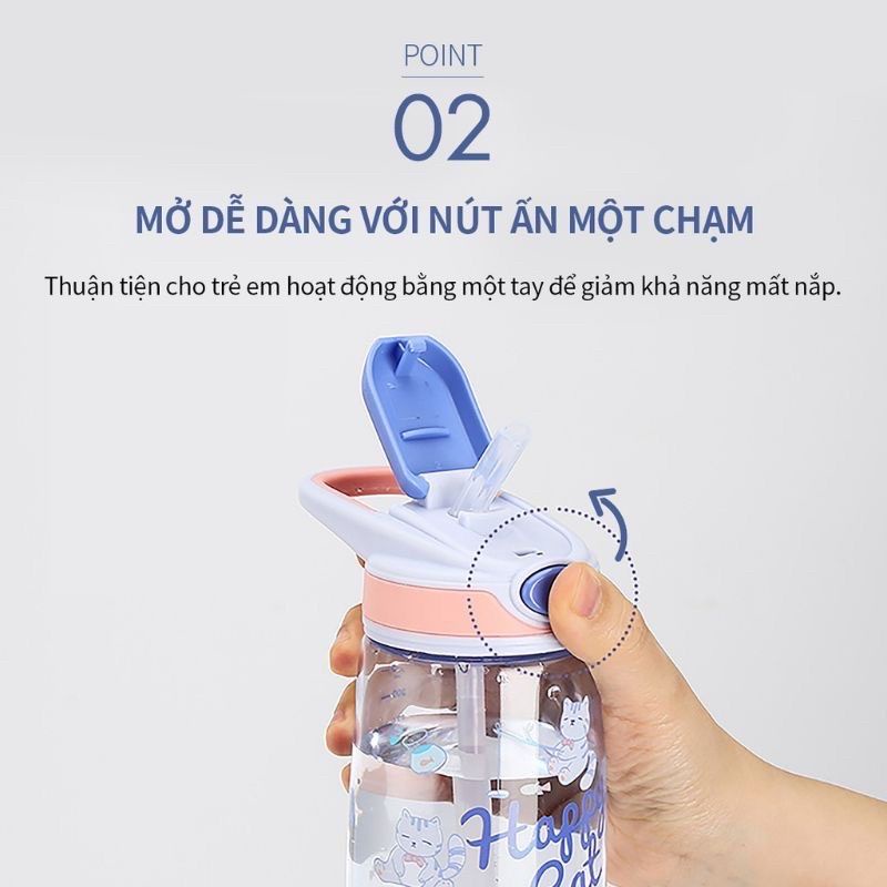 Lock&amp;Lock- Bình nước trẻ em có ống hút ABF655 dung tích 400ml, hàng chính hãng