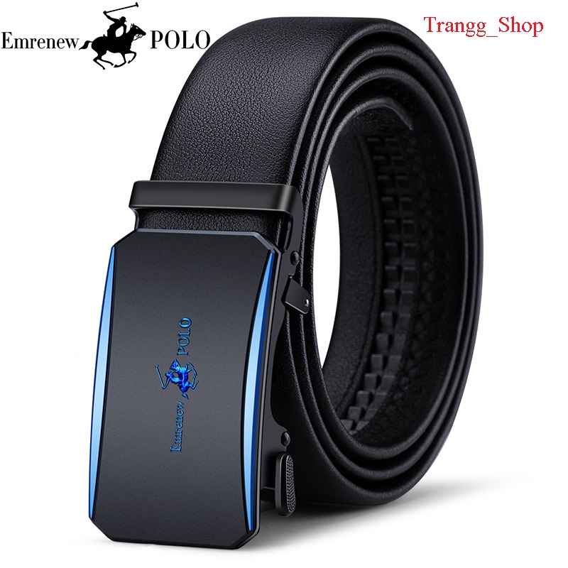 Thắt Lưng Nam Da Bò Cao Cấp Emrenew Polo 2 Lớp Full hộp Đựng