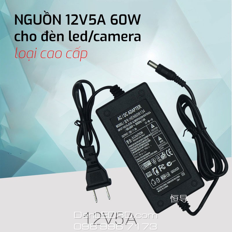 Nguồn Adapter 12V 6A / 5A / 3A / 2A Công Suất 72W Cho Đèn LED, Camera