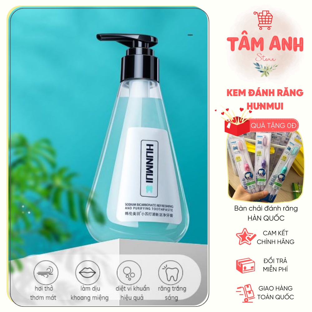 Kem đánh răng Hunmui ⚡ GIÁ SỐC ⚡ Kem đánh răng dạng gel lỏng thơm, bảo vệ và ngăn ngừa hôi miệng
