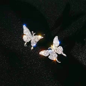 Khuyên tai/ khuyên vành kẹp tai hình bướm cá tính phong cách Hàn (Hàng có sẵn)