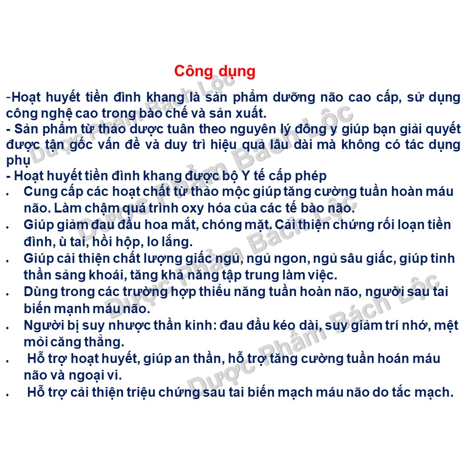 Hoạt Huyết Tiền Đình Khang Giúp Tăng Cường Tuần Hoàn Não, Hỗ Trợ Giảm Thiểu Năng Tuần Hoàn Não