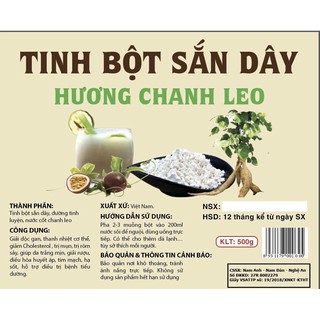 Tinh bột sắn dây chanh leo 500gr