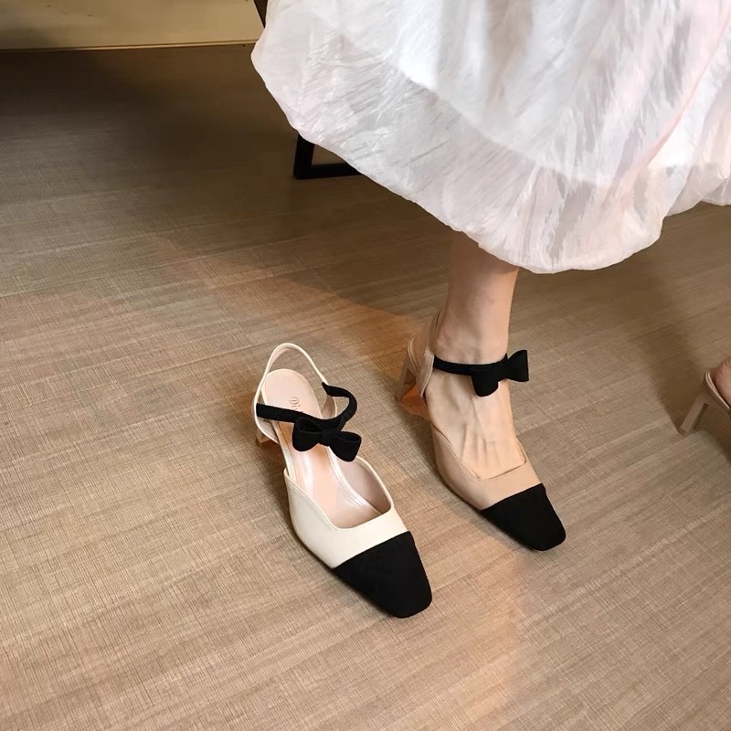 Giày cao gót cap toe kiểu Hàn Quốc mẫu mới 2021