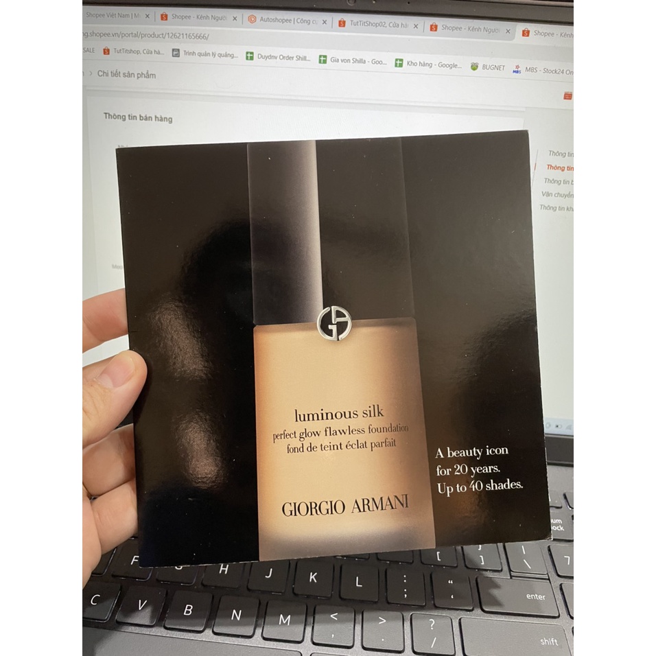 [AUTH 1000%] [Sample Foundation] Kem Nền nhiều hãng Shiseido, Gu.cci, Giorgio Armani, Make Up Forever,..