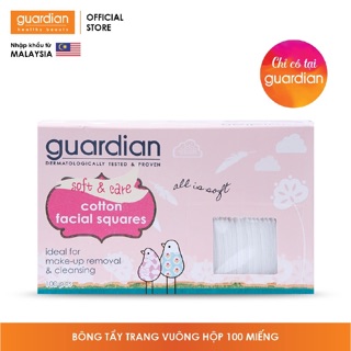 Bông Tẩy trang hộp vuông Guardian 100 miếng
