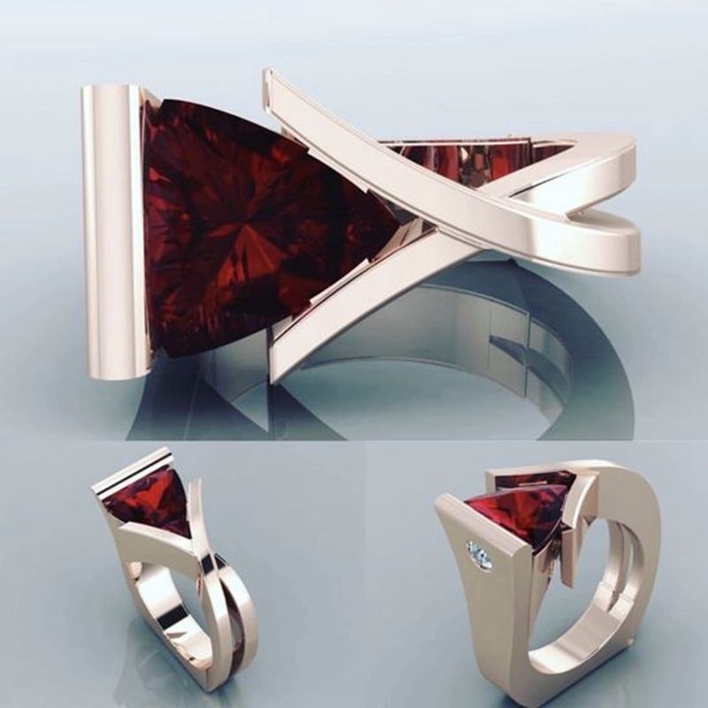 Nhẫn Mạ VàNg 18K ĐíNh Đá Vuông ThờI Trang