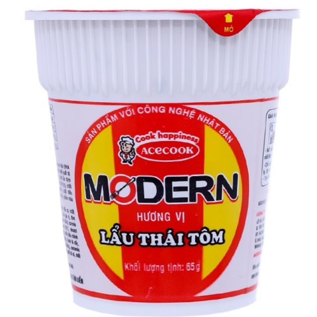Mì ly lẻ Modern lẩu thái tôm 65g