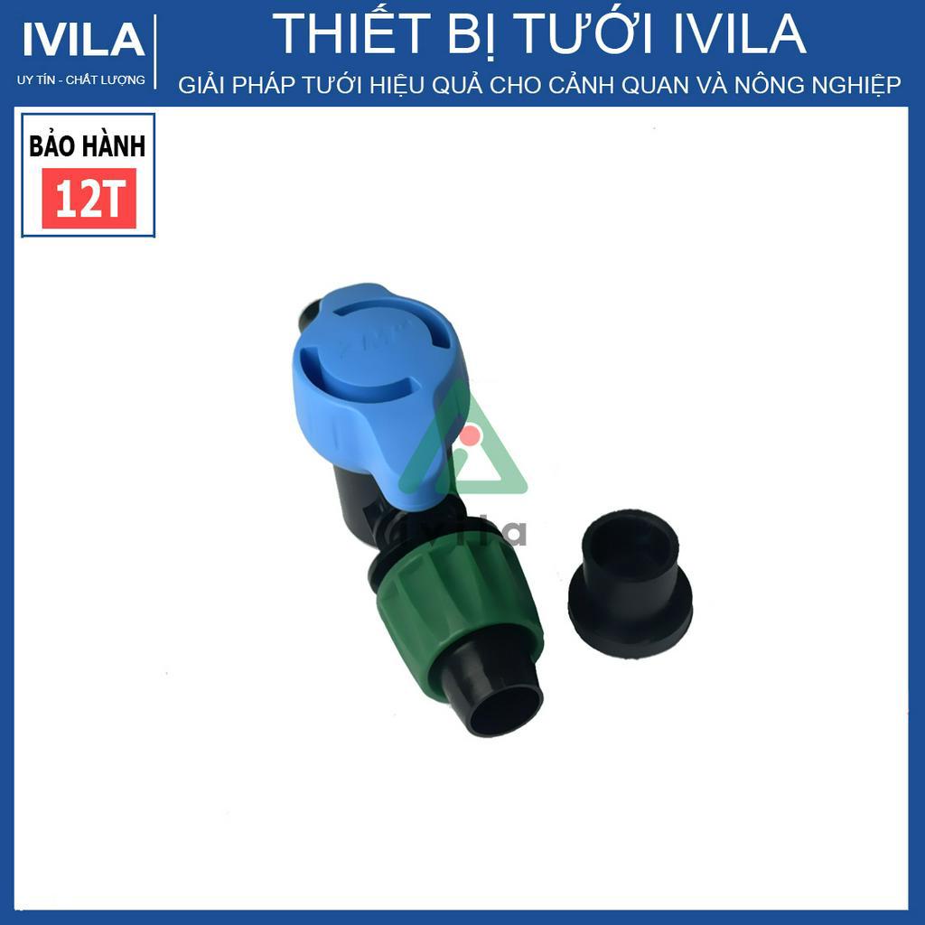 [Bán sỉ] Van khóa khởi thủy nhỏ giọt kèm roong cao su màu xanh dương - Chất liệu nhựa cap cấp chịu nắng mưa tốt