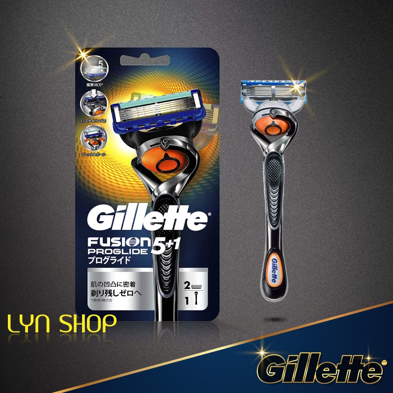 Dao cạo râu 5 lưỡi Gillette Fusion 5+1 Proglide, Proshield Nhật Bản