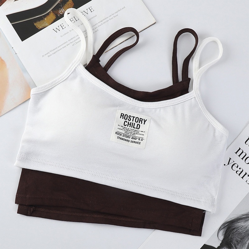 Youyo Áo Ngực Thể Thao Crop Top Giả 2 Mảnh Hình Chữ Cái Khối Màu Có Đệm Không Dây Có Đệm Lót Tập Yoga G Cho Nữ